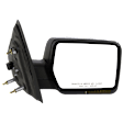 Driver and Passenger Side Mirror, Power Adjust, Heated, Manual Folding, Textured Black, In-housing Signal Light, No Memory, No Puddle Light, No Auto-Dim, No Blind Spot Feature