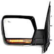 Driver and Passenger Side Mirror, Power Adjust, Heated, Non-Folding, Textured Black, In-housing Signal Light, With Memory, With Puddle Light, No Auto-Dim, No Blind Spot Feature