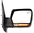 Driver and Passenger Side Mirror, Power Adjust, Heated, Non-Folding, Textured Black, In-housing Signal Light, With Memory, With Puddle Light, No Auto-Dim, No Blind Spot Feature