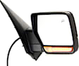 Driver and Passenger Side Mirror, Power Adjust, Heated, Non-Folding, Textured Black, In-housing Signal Light, With Memory, With Puddle Light, No Auto-Dim, No Blind Spot Feature