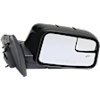 Driver and Passenger Side Mirror, Power Adjust, Heated, Manual Folding, Paintable, No Signal Light, With Memory, With Puddle Light, No Auto-Dim, With Blind Spot Glass