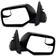 Driver and Passenger Side Mirrors, Power Adjust, Heated, Textured Black, Manual Folding, No Signal Light, with Blind Spot Glass, No Memory, No Puddle Light, No Auto-Dimming