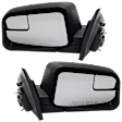 Driver and Passenger Side Mirror, Power Adjust, Non-Heated, Manual Folding, Textured Black, No Signal Light, No Memory, No Puddle Light, No Auto-Dim, With Blind Spot Glass
