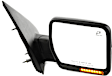 Driver and Passenger Side Mirror, Power Adjust, Heated, Power Folding, Textured Black, In-housing Signal Light, No Memory, With Puddle Light, No Auto-Dim, No Blind Spot Feature