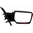Driver and Passenger Side Mirrors, Power Adjust, Heated, Manual Folding, Chrome, Standard Type, No Built-In Blind Spot Glass(RH), with Built-In Blind Spot Glass(LH), with Reflector