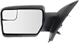 2013 Ford F-150 - Driver and Passenger Side Mirror, Power Adjust, Non-Heated, Textured Black, Manual Folding, No Signal Light, Driver Side - With Blind Spot Detection in Glass; Passenger Side - No Blind Spot Feature, No Memory, No Puddle Light, No Auto-D