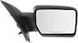 2013 Ford F-150 - Driver and Passenger Side Mirror, Power Adjust, Non-Heated, Textured Black, Manual Folding, No Signal Light, Driver Side - With Blind Spot Detection in Glass; Passenger Side - No Blind Spot Feature, No Memory, No Puddle Light, No Auto-D