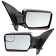 Driver and Passenger Side Mirror, Power Adjust, Heated, Power Folding, Chrome, In-housing Signal Light, With Memory, With Puddle Light, No Auto-Dim
