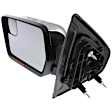 Driver and Passenger Side Mirror, Power Adjust, Heated, Power Folding, Chrome, In-housing Signal Light, With Memory, With Puddle Light, No Auto-Dim