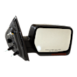 Driver and Passenger Side Mirror, Power Adjust, Heated, Power Folding, Textured Black, In-housing Signal Light, No Memory, With Puddle Light, No Auto-Dim, No Blind Spot Feature