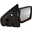 Driver and Passenger Side Mirror, Power Adjust, Heated, Power Folding, Textured Black, In-housing Signal Light, No Memory, With Puddle Light, No Auto-Dim, No Blind Spot Feature