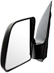 Driver and Passenger Side Non-Towing Mirrors, Manual Adjust, Non-Heated, Textured Black, Manual Folding, No Signal Light, No Puddle Light, Swing Lock Type, Flat Glass