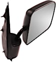 Driver and Passenger Side Non-Towing Mirrors, Manual Adjust, Non-Heated, Textured Black, Manual Folding, No Signal Light, No Puddle Light, Swing Lock Type, Flat Glass