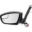 Driver and Passenger Side Mirror, Power Adjust, Heated, Manual Folding, Paintable, In-housing Signal Light, No Memory, With Puddle Light, No Auto-Dim, With Blind Spot Glass