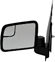 Driver and Passenger Side Mirror, Manual Adjust, Non-Heated, Manual Folding, Textured Black, No Signal Light, No Memory, No Puddle Light, No Auto-Dim, With Blind Spot Glass