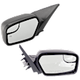 Driver and Passenger Side Mirrors, Power Adjust, Non-Folding, Heated, Textured Black, No Signal Light, No Memory, With Puddle Light, No Auto-Dimming, With Blind Spot Glass
