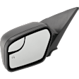 Driver and Passenger Side Mirrors, Power Adjust, Non-Folding, Heated, Textured Black, No Signal Light, No Memory, With Puddle Light, No Auto-Dimming, With Blind Spot Glass