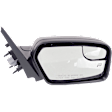 Driver and Passenger Side Mirrors, Power Adjust, Non-Folding, Heated, Textured Black, No Signal Light, No Memory, With Puddle Light, No Auto-Dimming, With Blind Spot Glass