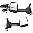 Driver and Passenger Side Towing Mirror, Power Adjust, Heated, Manual Folding, Textured Black, No Signal Light, No Memory, No Puddle Light, No Auto-Dim, No Blind Spot Feature
