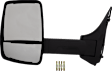 4-bolt mount, Driver and Passenger Side Towing Mirror, Manual Adjust, Non-Heated, Manual Folding, Textured Black
