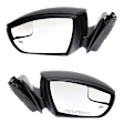 Driver and Passenger Side Mirrors, Power Adjust, Manual Folding, Heated, Paintable, In-housing Signal Light, No Memory, With Puddle Light, No Auto-Dimming, With Blind Spot Glass