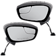 Driver and Passenger Side Mirrors, Power Adjust, Manual Folding, Non-Heated, Paintable, No Signal Light, No Memory, No Puddle Light, No Auto-Dimming, With Blind Spot Glass