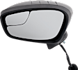 Driver and Passenger Side Mirrors, Power Adjust, Manual Folding, Non-Heated, Paintable, No Signal Light, No Memory, No Puddle Light, No Auto-Dimming, With Blind Spot Glass