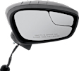 Driver and Passenger Side Mirrors, Power Adjust, Manual Folding, Non-Heated, Paintable, No Signal Light, No Memory, No Puddle Light, No Auto-Dimming, With Blind Spot Glass