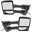 Driver and Passenger Side Towing Mirror, Power Adjust, Heated, Power Folding, With 1 Chrome and 1 Paintable Cap, In-housing Signal Light, With Memory, No Puddle Light, No Auto-Dim