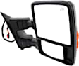 Driver and Passenger Side Towing Mirror, Power Adjust, Heated, Power Folding, With 1 Chrome and 1 Paintable Cap, In-housing Signal Light, With Memory, No Puddle Light, No Auto-Dim