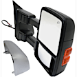 Driver and Passenger Side Towing Mirror, Power Adjust, Heated, Power Folding, With 1 Chrome and 1 Paintable Cap, In-housing Signal Light, With Memory, No Puddle Light, No Auto-Dim