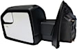 Driver and Passenger Side Mirror, Power Adjust, Heated, Manual Folding, Textured Black, In-housing Signal Light, Without Memory Recall, With Puddle Light, No Auto-Dimming, Without Blind Spot Monitor