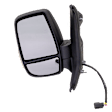 Driver and Passenger Side Mirror, Power Adjust, Heated, Manual Folding, Textured Black, In-housing Signal Light, No Memory, No Puddle Light, No Auto-Dim, No Blind Spot Feature