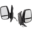 Driver and Passenger Side Mirror, Power Adjust, Non-Heated, Manual Folding, Textured Black, No Signal Light, No Memory, No Puddle Light, No Auto-Dim, No Blind Spot Feature