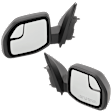 2022-2024 Ford Maverick - Driver and Passenger Side Mirror, Power Adjust, Non-Heated, Manual Folding, Textured Black, No Signal Light, No Memory, No Puddle Light, No Auto-Dim, With Blind Spot Glass