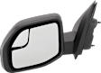 2022-2024 Ford Maverick - Driver and Passenger Side Mirror, Power Adjust, Non-Heated, Manual Folding, Textured Black, No Signal Light, No Memory, No Puddle Light, No Auto-Dim, With Blind Spot Glass