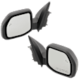 2022 Ford Maverick - Driver and Passenger Side Mirror, Power Adjust, Non-Heated, Textured Black, Manual Folding, No Signal Light, With Blind Spot Detection in Glass, No Memory, No Puddle Light, No Auto-Dimming