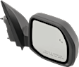 2022 Ford Maverick - Driver and Passenger Side Mirror, Power Adjust, Non-Heated, Textured Black, Manual Folding, No Signal Light, With Blind Spot Detection in Glass, No Memory, No Puddle Light, No Auto-Dimming