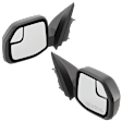 Driver and Passenger Side Mirror, Power Adjust, Heated, Manual Folding, Paintable, No Signal Light, No Memory, No Puddle Light, No Auto-Dim, With Blind Spot Glass