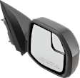 Driver and Passenger Side Mirror, Power Adjust, Heated, Manual Folding, Paintable, No Signal Light, No Memory, No Puddle Light, No Auto-Dim, With Blind Spot Glass