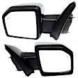 Driver and Passenger Side Non-Towing Mirrors, Power Adjust, Heated, Power Folding, Chrome, In-housing Signal Light, With Memory, With Puddle Light, With BSD in Glass, 22-Pin Rectangular Connector