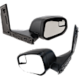 Driver and Passenger Side Mirror, Manual Adjust, Non-Heated, Manual Folding, Textured Black, No Signal Light, No Memory, No Puddle Light, No Auto-Dim, With Blind Spot Glass