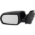 Driver and Passenger Side Mirror, Power Adjust, Heated, Manual Folding, Paintable, In-housing Signal Light, No Memory, With Puddle Light, No Auto-Dim, With Blind Spot Detection in Glass