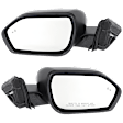 Driver and Passenger Side Mirrors, Power Adjust, Heated, Manual Folding, Textured Black, No Signal Light, No Memory, with Puddle Light, No Auto-Dimming, with Blind Spot Detection in Glass