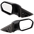 Driver and Passenger Side Mirrors, Power Adjust, Manual Folding, Heated, Textured Black, In-Housing Signal Light, No Memory, Puddle Light and Auto-Dimming, With Blind Spot Detection in Glass
