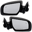 Driver and Passenger Side Mirror, Power Adjust, Non-Heated, Manual Folding, Textured Black, No Signal Light, No Memory, No Puddle Light, No Auto-Dim, With Blind Spot Glass