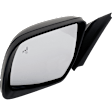 Driver and Passenger Side Mirror, Power Adjust, Non-Heated, Power Folding, Textured Black, No Signal Light, No Memory, No Puddle Light, No Auto-Dim, With Blind Spot Glass