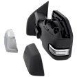 Driver and Passenger Side, Towing Mirrors, Upper - Power Adjust , Lower - Manual Adjust, Heated, Manual Folding, Textured Black, In-housing Signal Light, No Puddle Light, No Blind Spot Feature