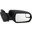 Driver and Passenger Side Mirror, Power Adjust, Non-Heated, Manual Folding, Textured Black, No Signal Light, No Memory, With Puddle Light, No Auto-Dim, No Blind Spot Feature