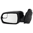 Driver and Passenger Side Mirror, Power Adjust, Heated, Manual Folding, Paintable, In-housing Signal Light, No Memory, With Puddle Light, No Auto-Dim, With Blind Spot Glass